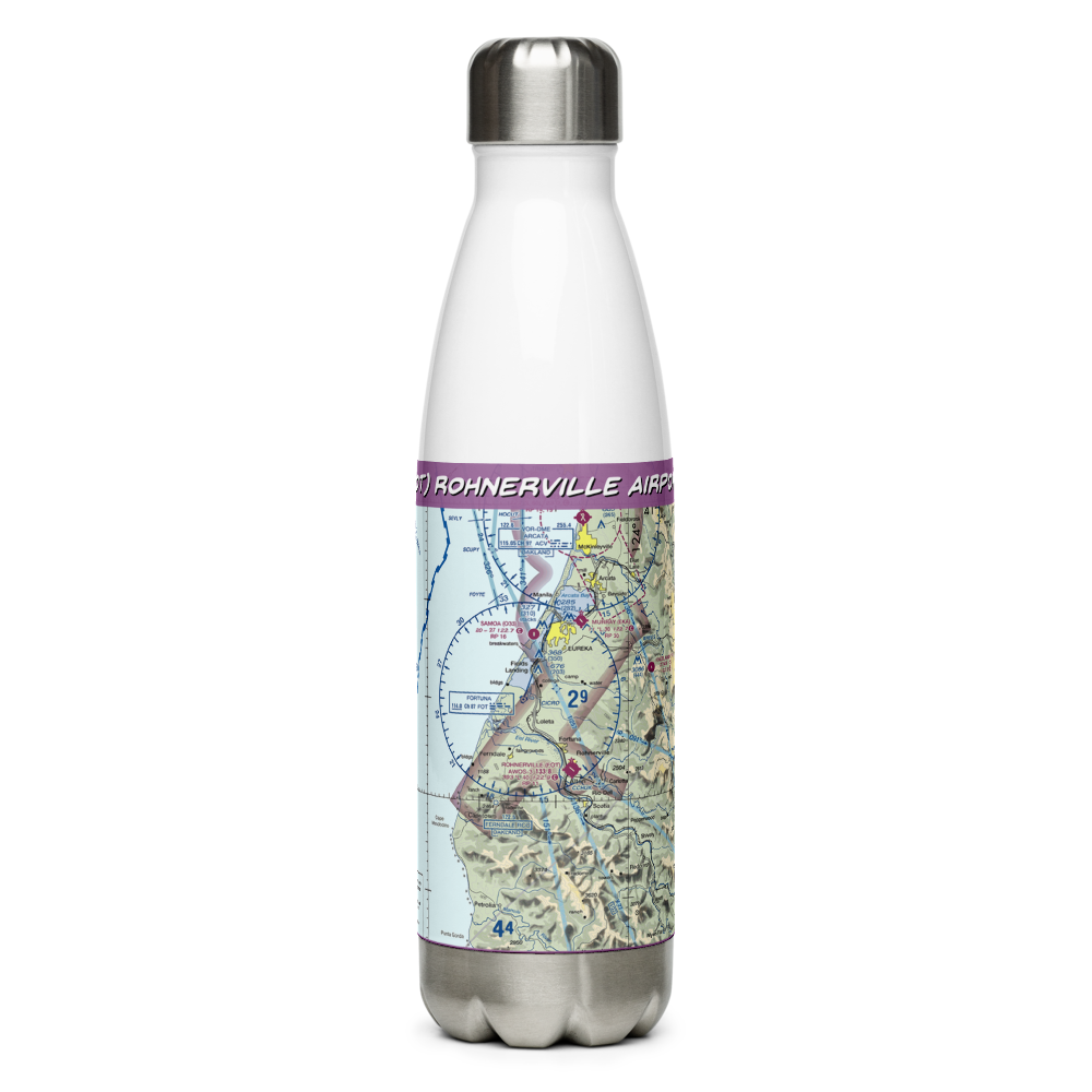 Rohnerville Airport (FOT) VFR Sectional Water Bottle 