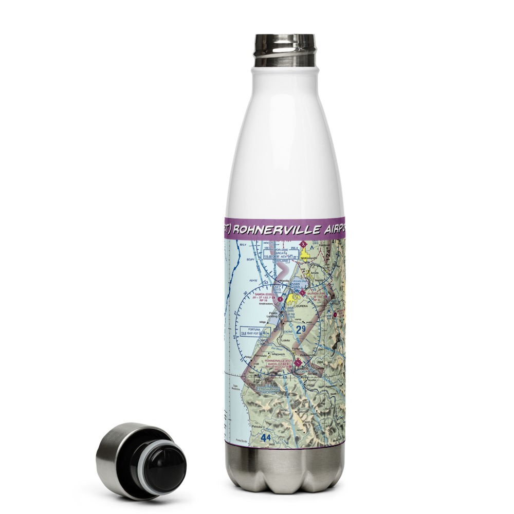 Rohnerville Airport (FOT) VFR Sectional Water Bottle 