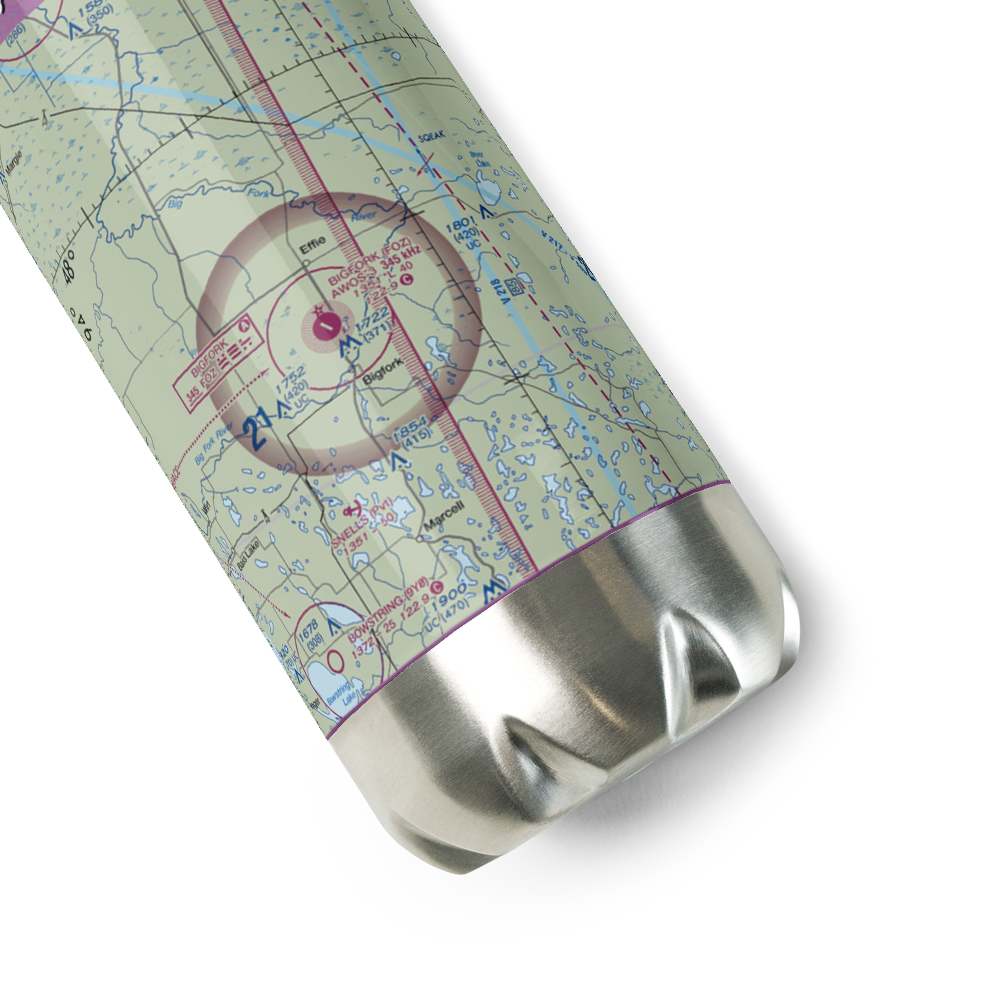 Bigfork Municipal Airport (FOZ) VFR Sectional Water Bottle 
