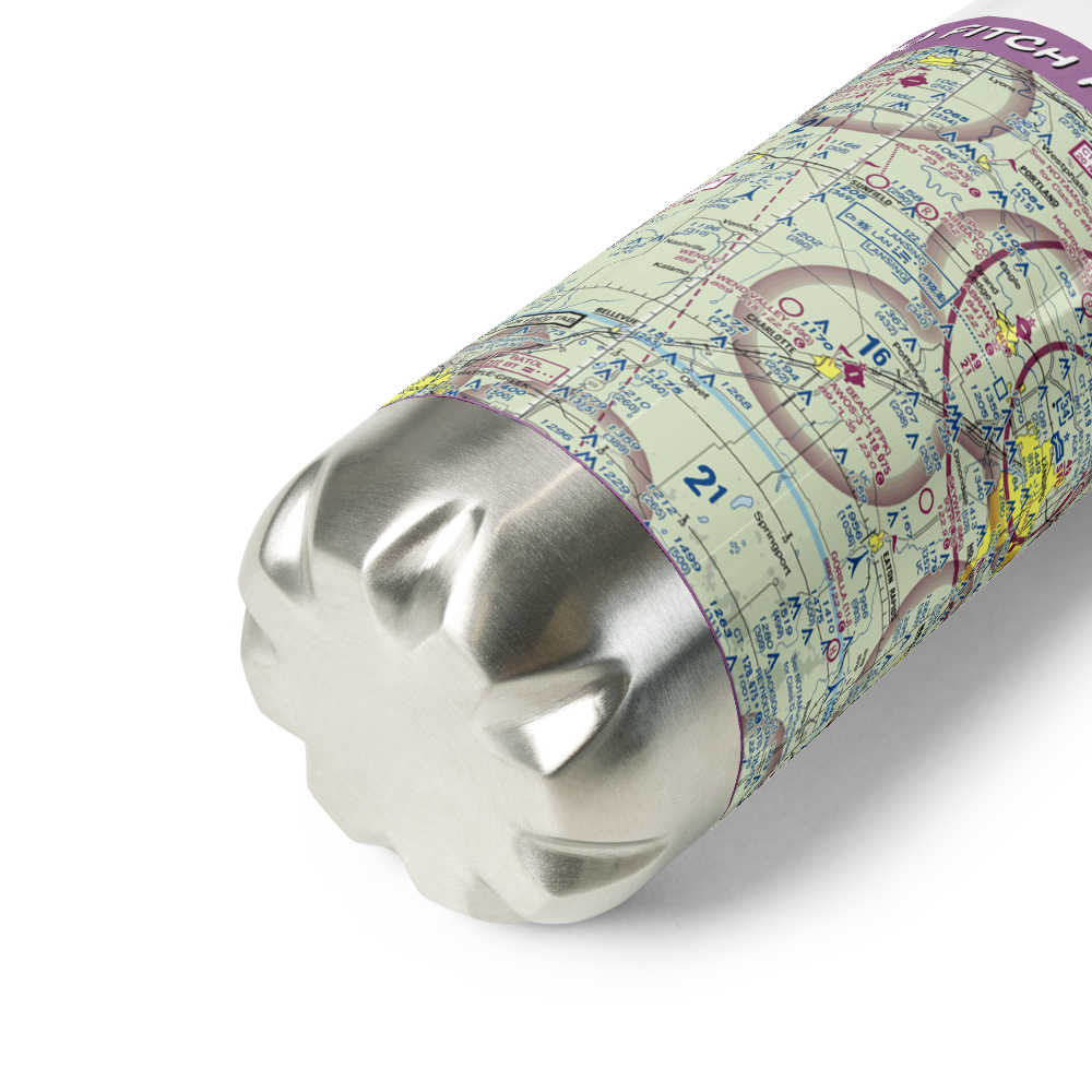 Fitch H Beach Airport (FPK) VFR Sectional Water Bottle 