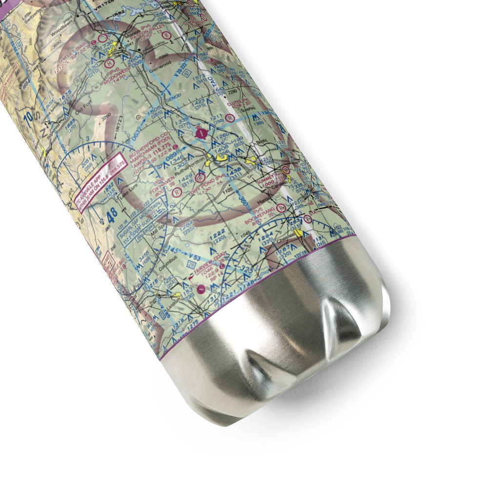 Rutherford County Marchman Field (FQD) VFR Sectional Water Bottle 