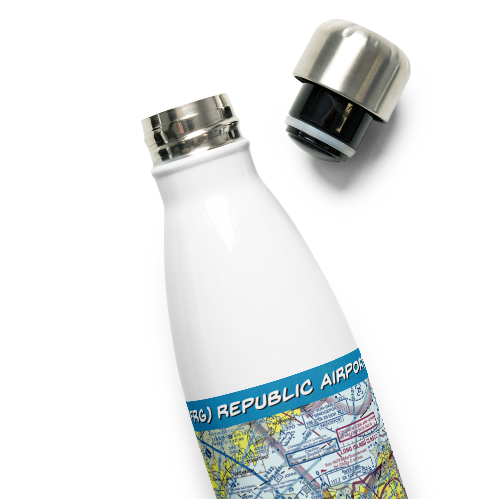 Republic Airport (FRG) VFR Sectional Water Bottle 