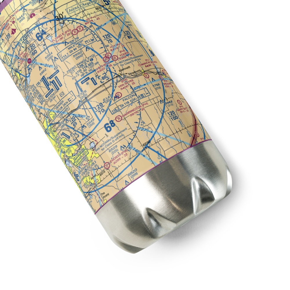 Colorado Air and Space Port (CFO) VFR Sectional Water Bottle 