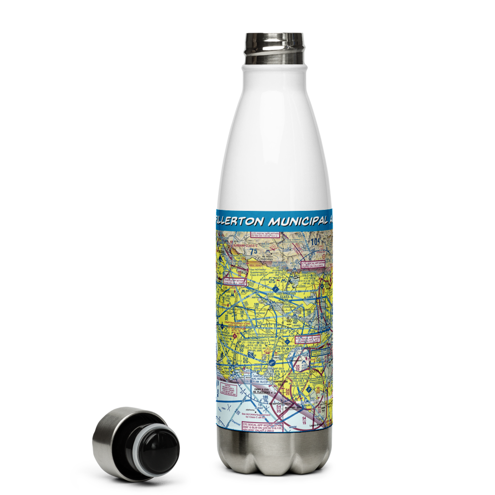 Fullerton Municipal Airport (FUL) VFR Sectional Water Bottle 