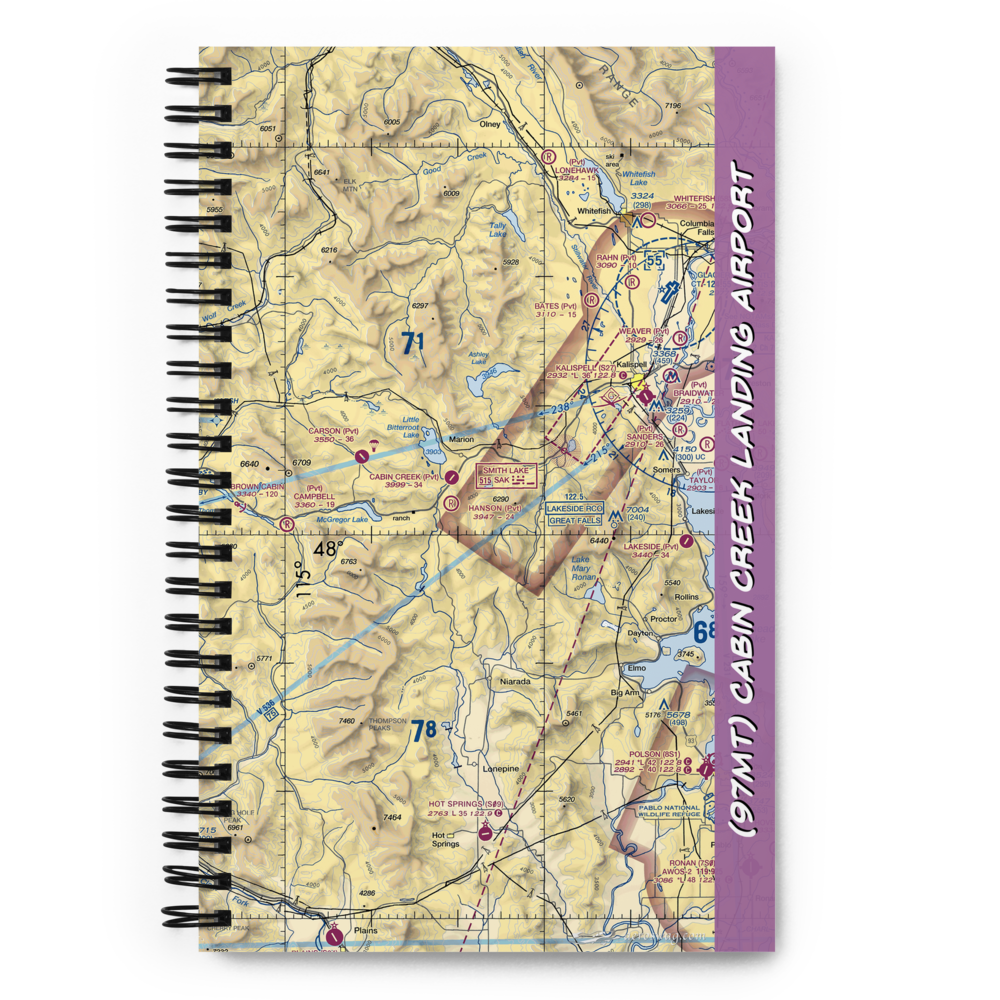 Cabin Creek Landing Airport (97MT) VFR Sectional Notebook 