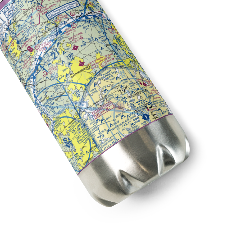 Montgomery County Airpark (GAI) VFR Sectional Water Bottle 