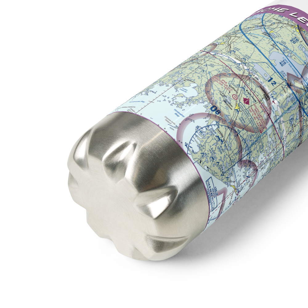 South Lafourche Leonard Miller Jr Airport (GAO) VFR Sectional Water Bottle 