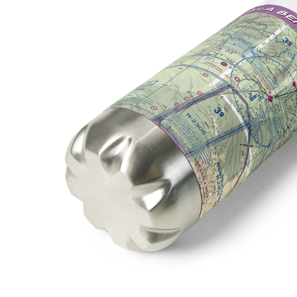 Gila Bend Af Aux Airport (GXF) VFR Sectional Water Bottle 