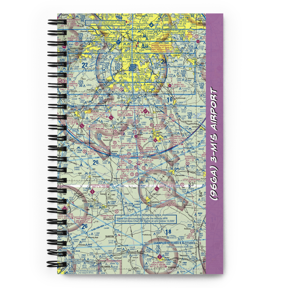 3-M's Airport (96GA) VFR Sectional Notebook 