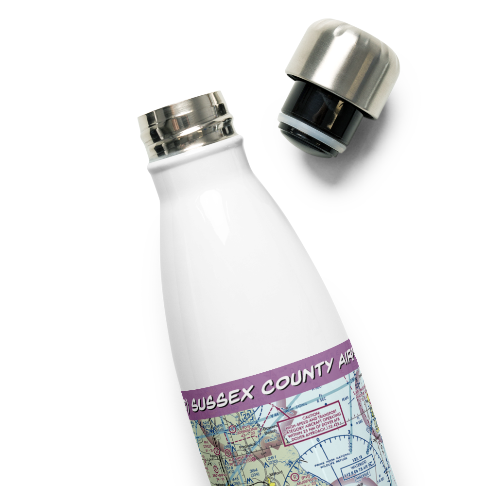 Sussex County Airport (GED) VFR Sectional Water Bottle 