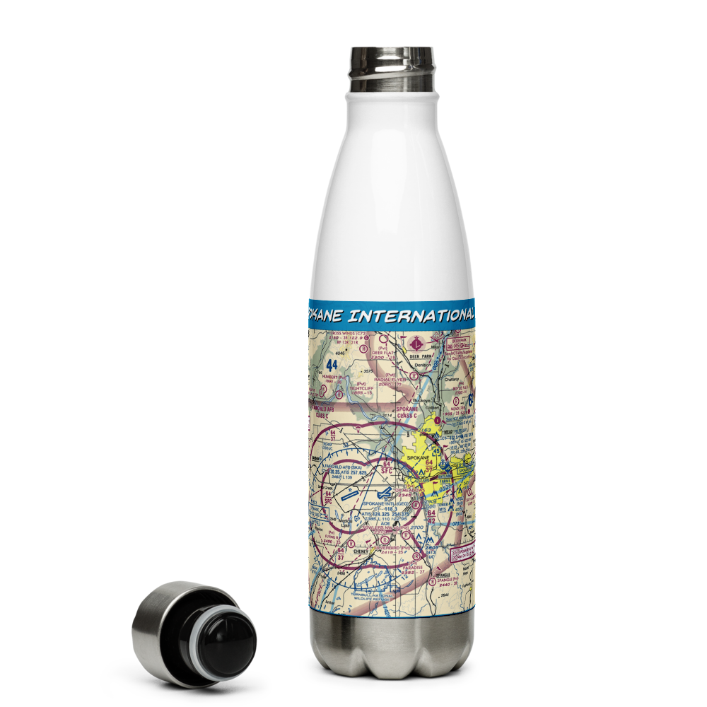 Spokane International Airport (GEG) VFR Sectional Water Bottle 