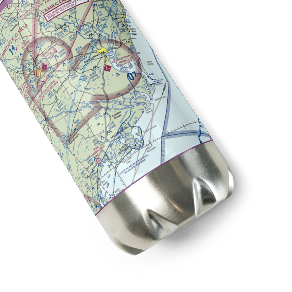 Georgetown County Airport (GGE) VFR Sectional Water Bottle 