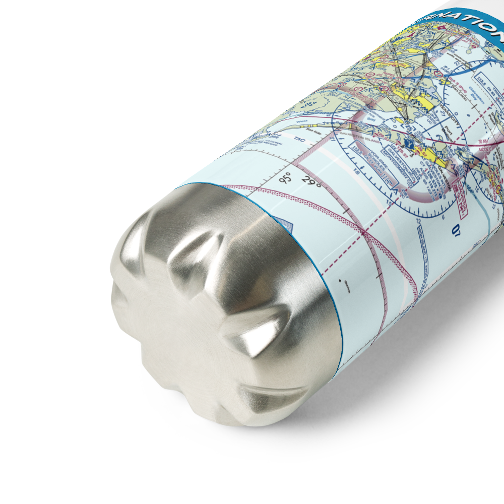 Scholes International At Galveston Airport (GLS) VFR Sectional Water Bottle 