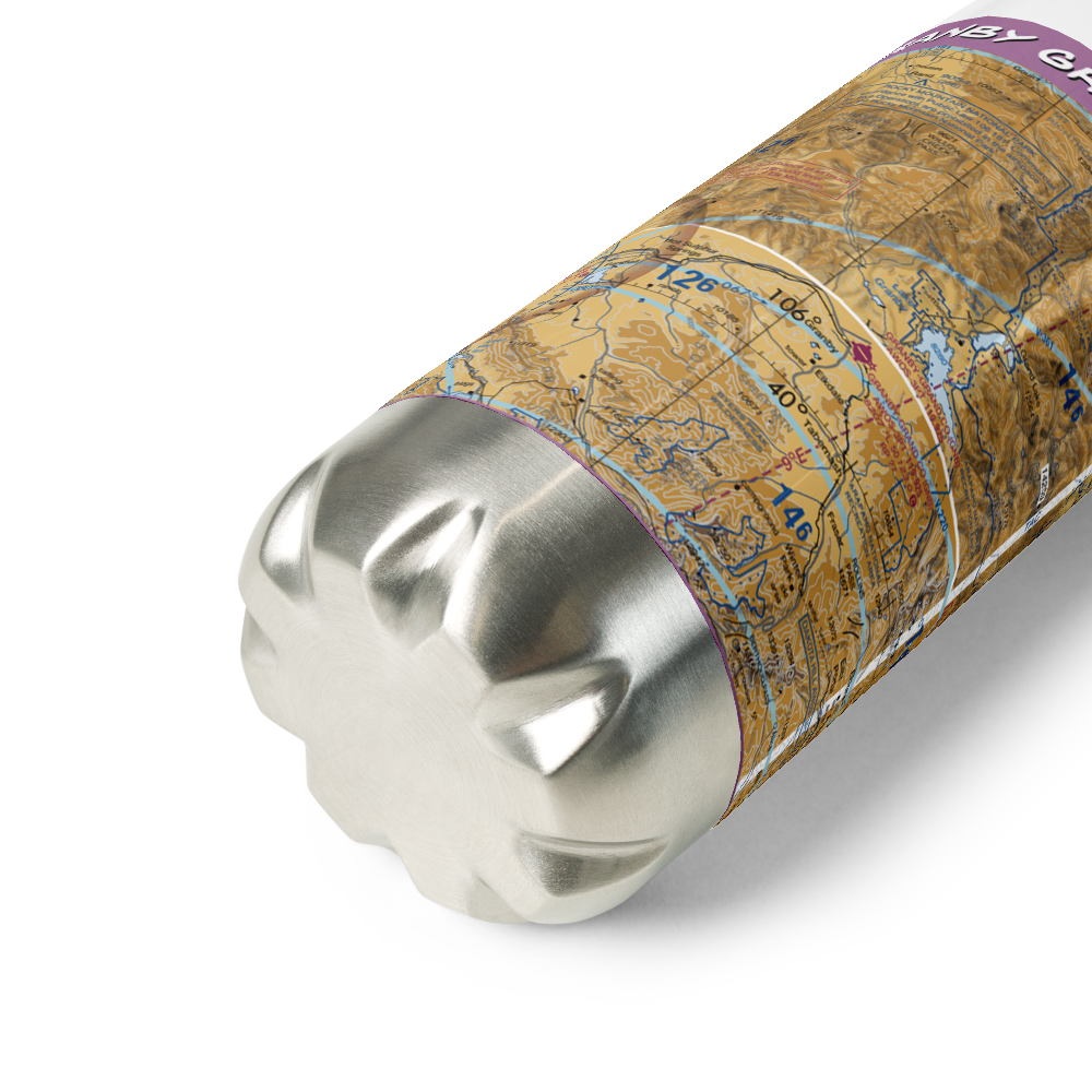 Granby Grand County Airport (GNB) VFR Sectional Water Bottle 