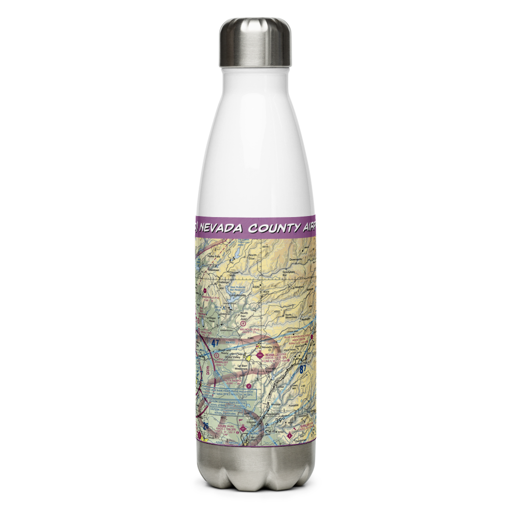 Nevada County Airport (GOO) VFR Sectional Water Bottle 