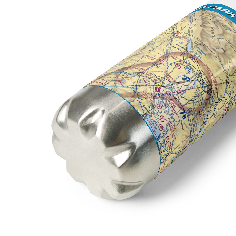 Glacier Park International Airport (GPI) VFR Sectional Water Bottle 