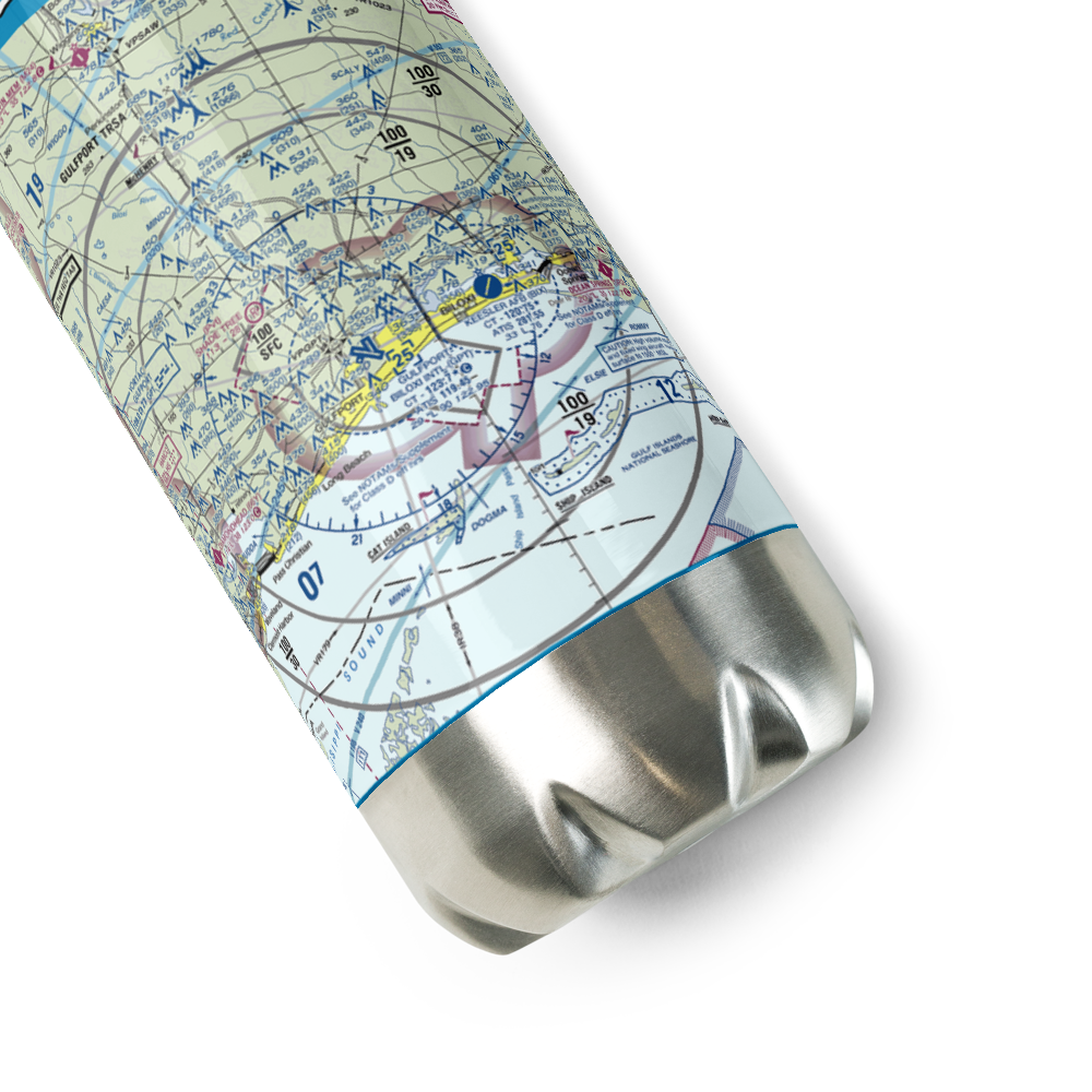 Gulfport Biloxi International Airport (GPT) VFR Sectional Water Bottle 
