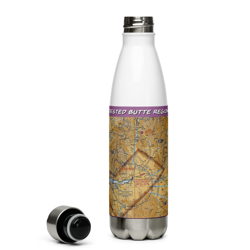 Gunnison Crested Butte Regional Airport (GUC) VFR Sectional Water Bottle 