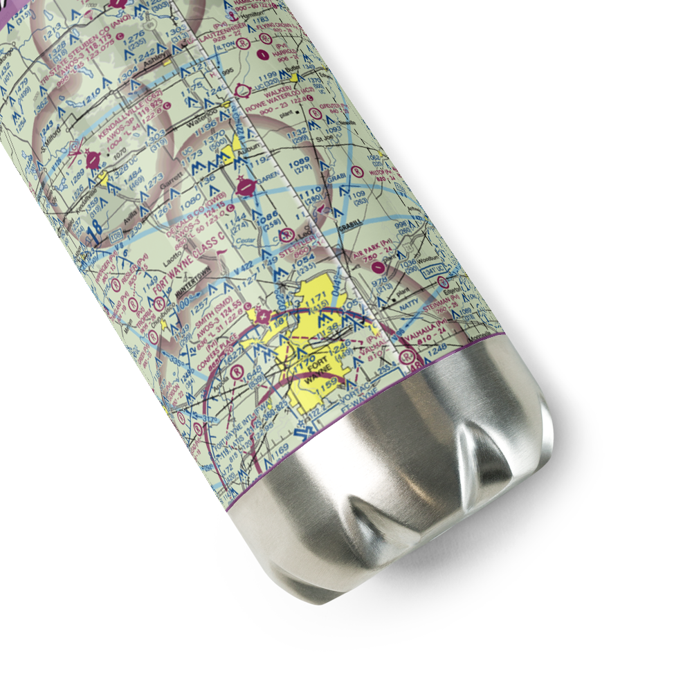 De Kalb County Airport (GWB) VFR Sectional Water Bottle 