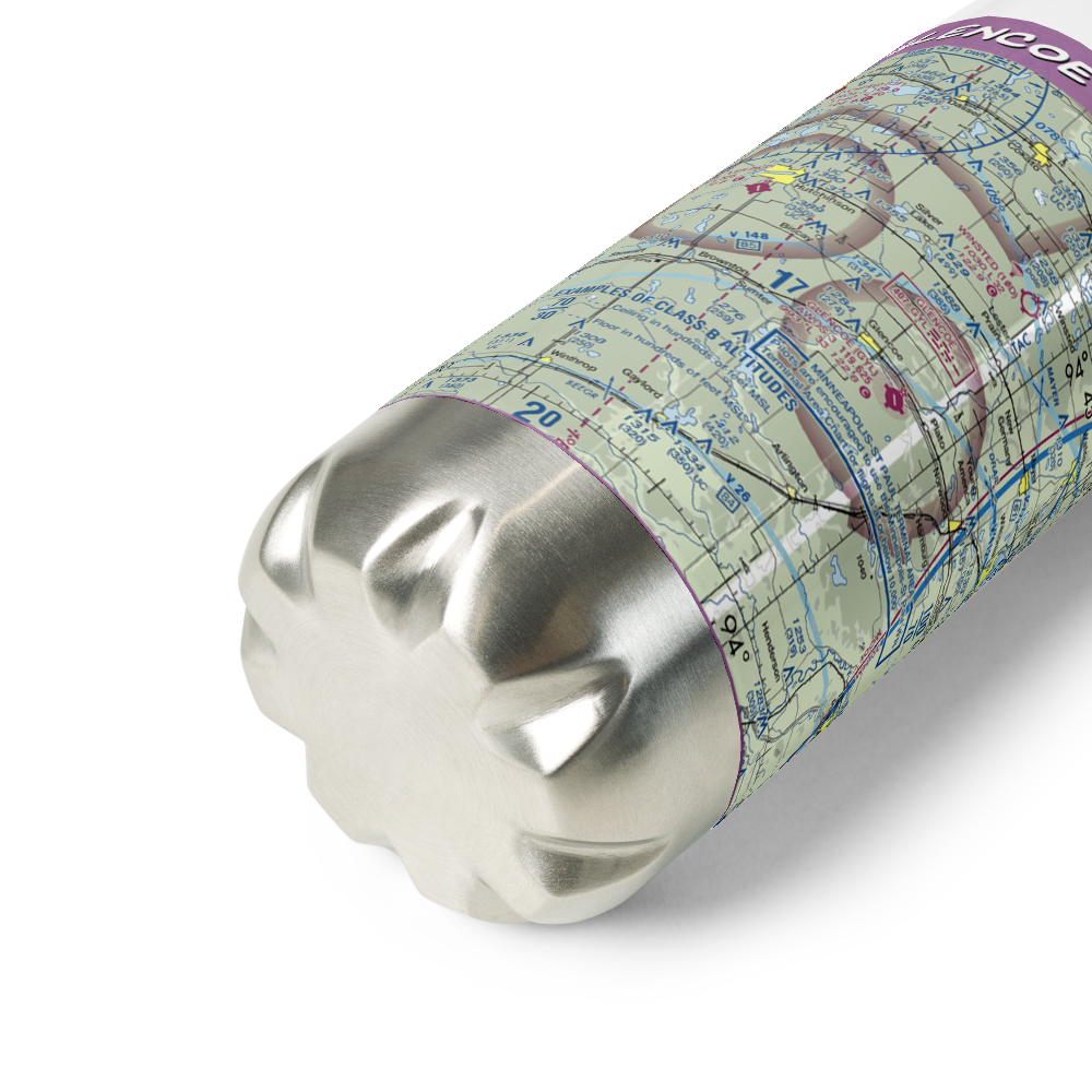 Glencoe Municipal Airport (GYL) VFR Sectional Water Bottle 