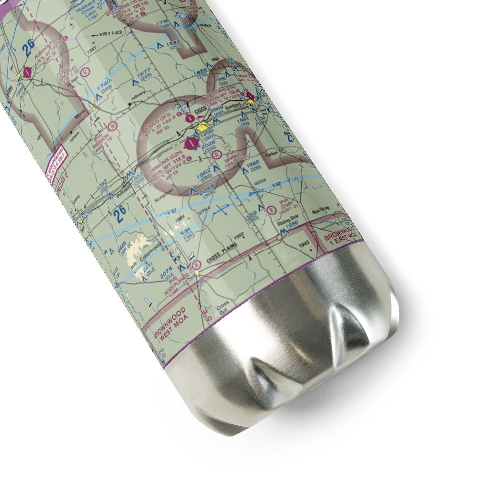 Gregory M. Simmons Memorial Airport (GZN) VFR Sectional Water Bottle 