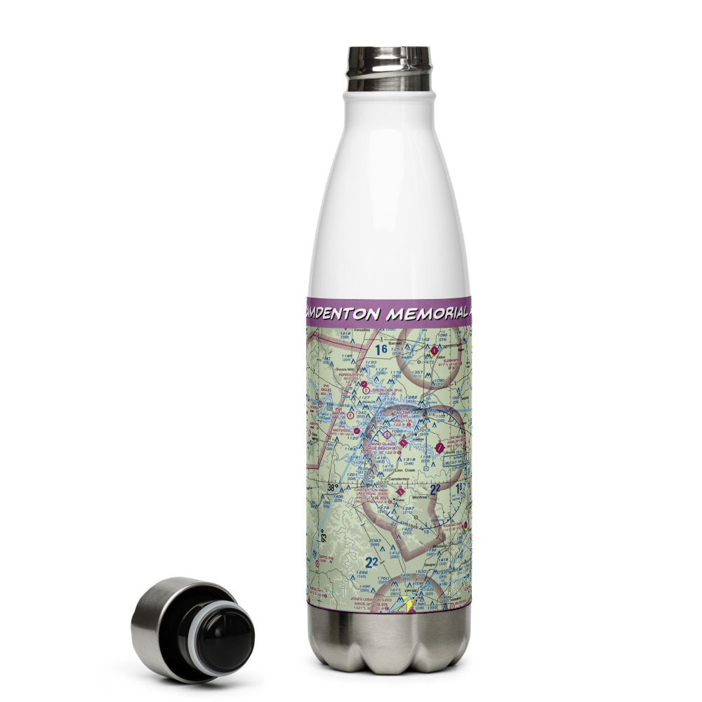Camdenton Memorial Airport (OZS) VFR Sectional Water Bottle 