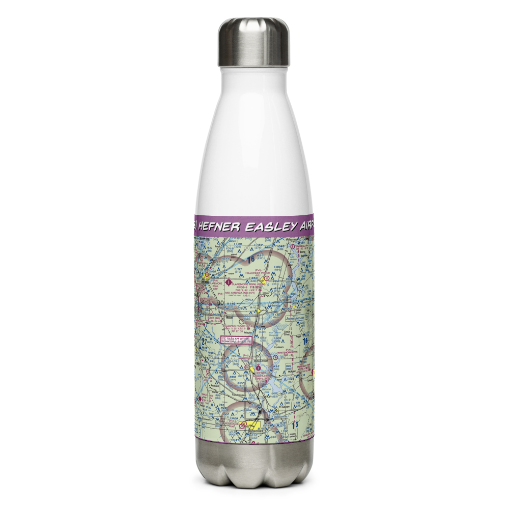 Hefner Easley Airport (H68) VFR Sectional Water Bottle 