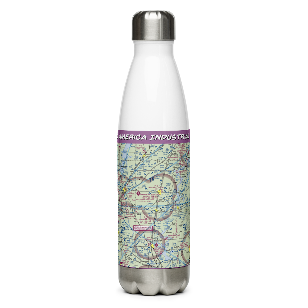 Mid America Industrial Airport (H71) VFR Sectional Water Bottle 