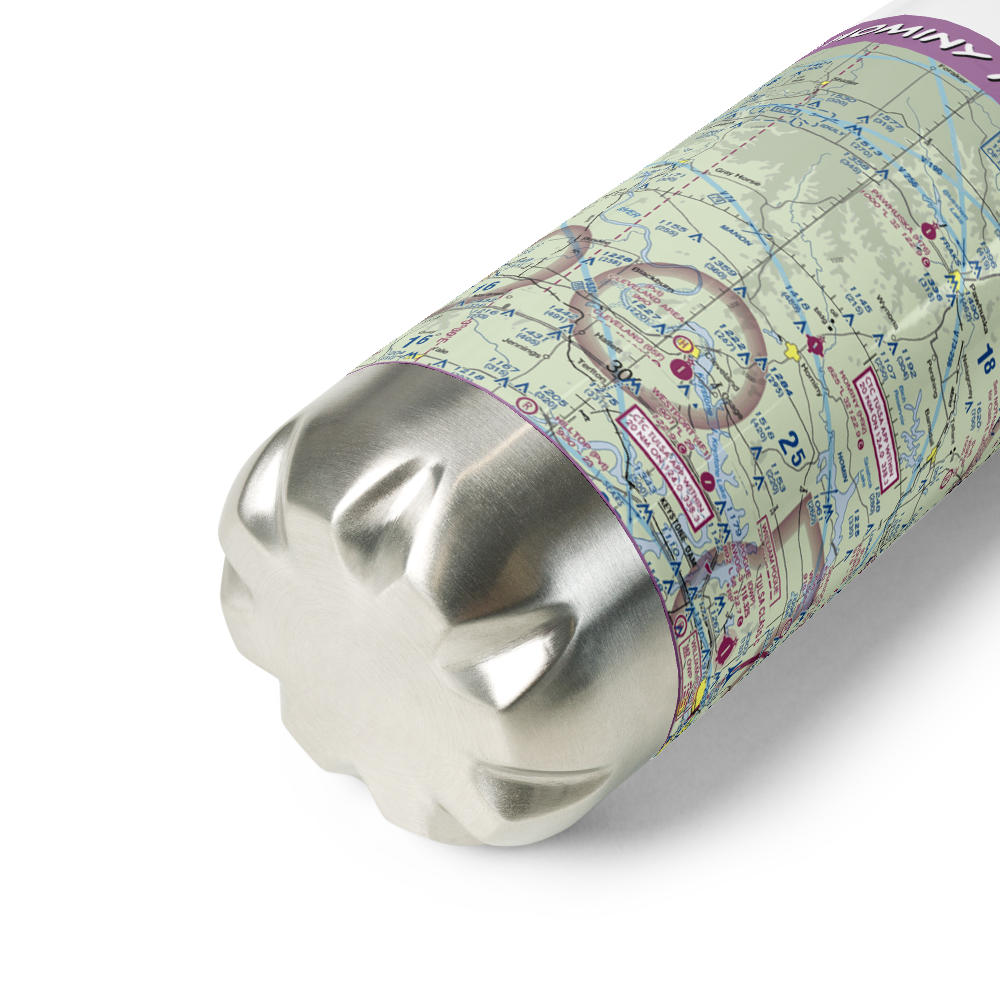 Hominy Municipal Airport (H92) VFR Sectional Water Bottle 