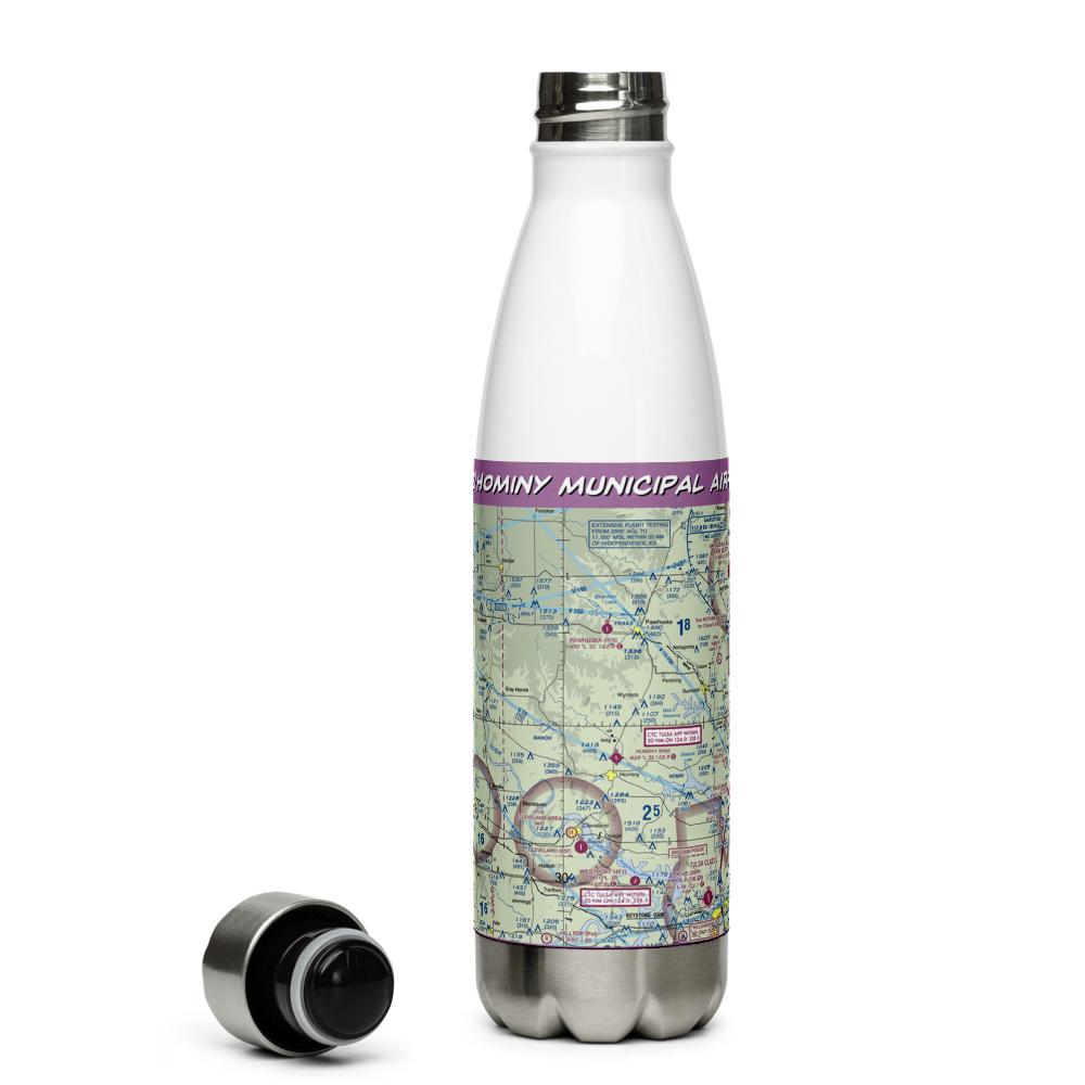 Hominy Municipal Airport (H92) VFR Sectional Water Bottle 