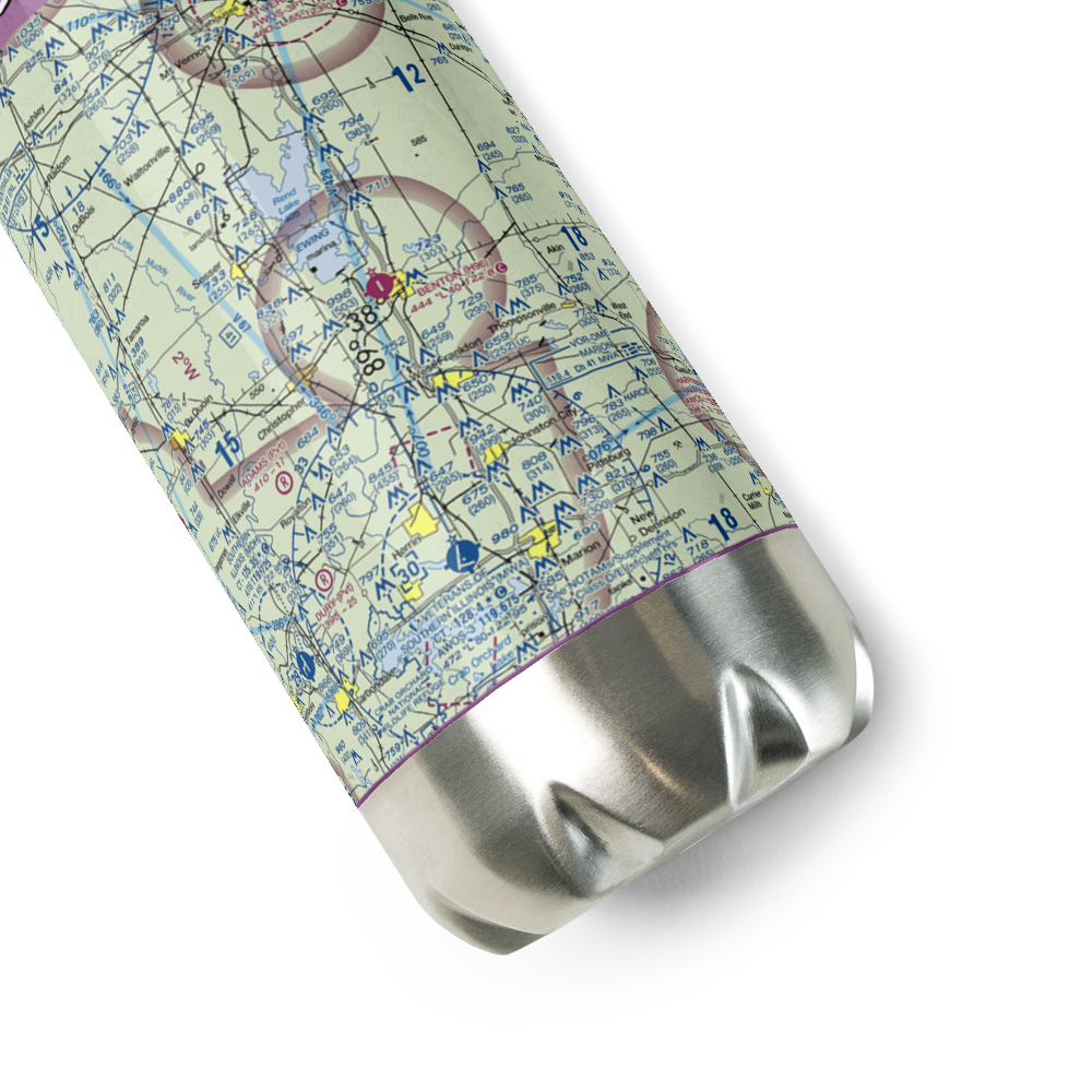 Benton Municipal Airport (H96) VFR Sectional Water Bottle 