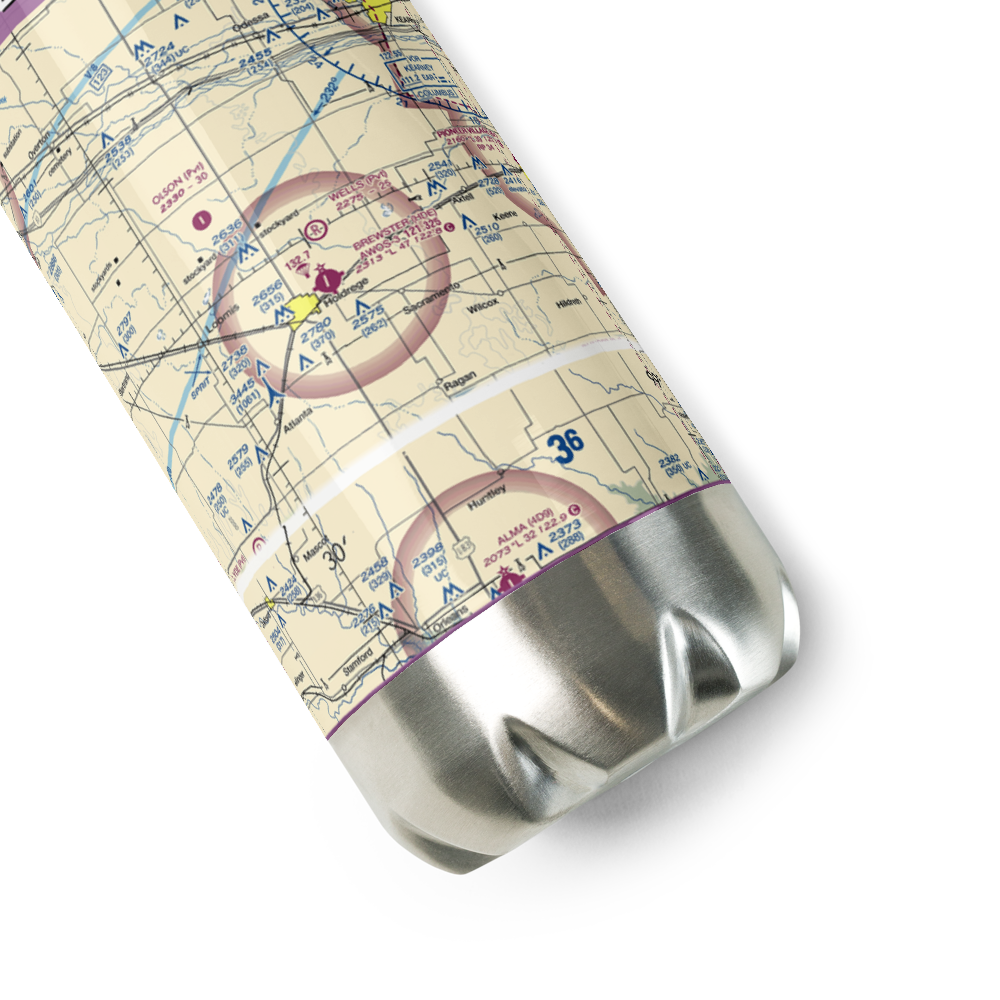 Brewster Field (HDE) VFR Sectional Water Bottle 
