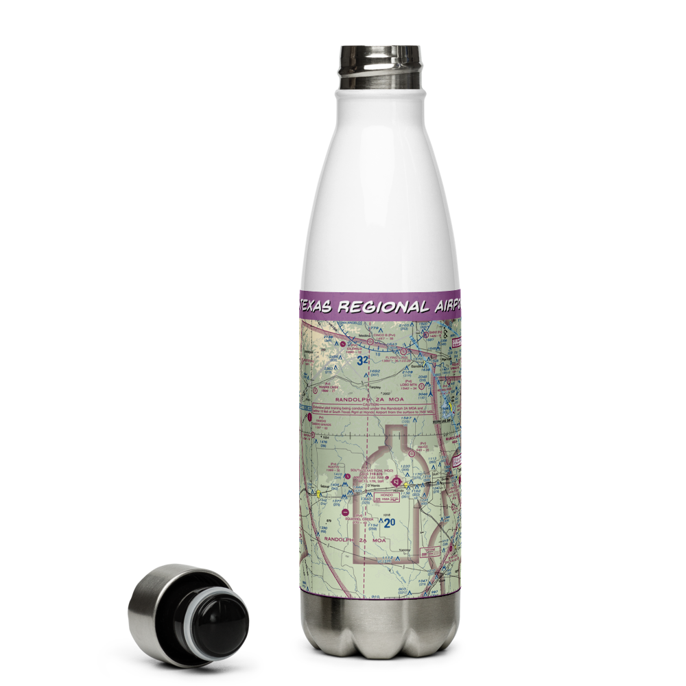 South Texas Regional Airport at Hondo (HDO) VFR Sectional Water Bottle 