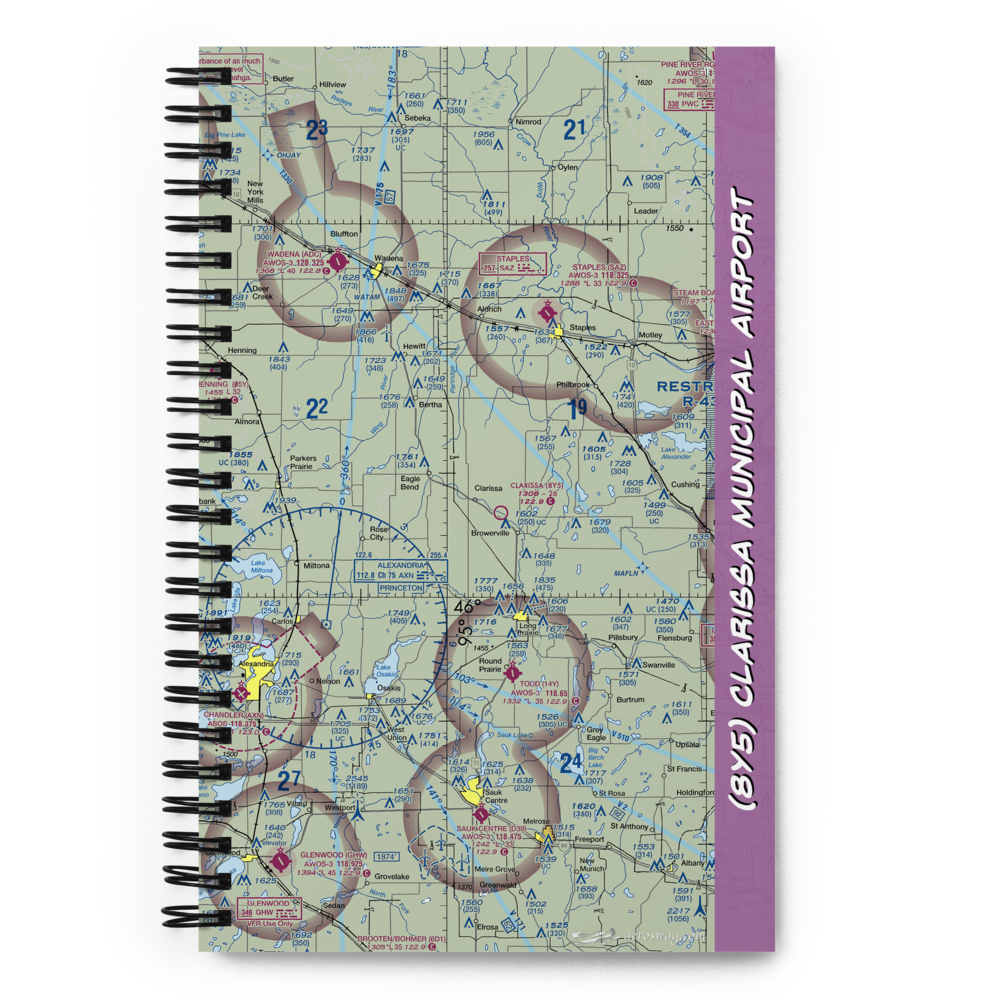 Clarissa Municipal Airport (8Y5) VFR Sectional Notebook 