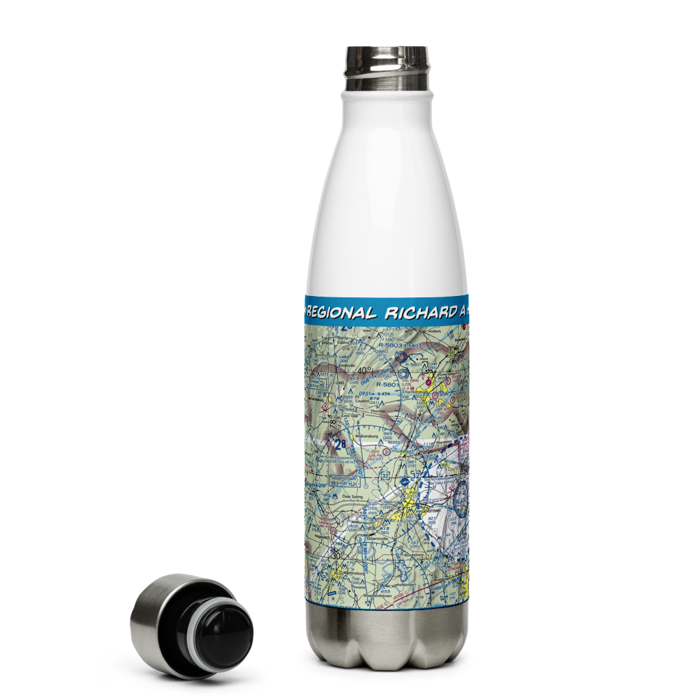 Hagerstown Regional Richard A Henson Field (HGR) VFR Sectional Water Bottle 