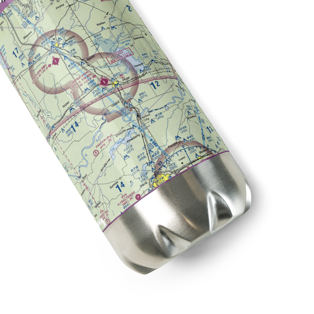 Stan Stamper Municipal Airport (HHW) VFR Sectional Water Bottle 