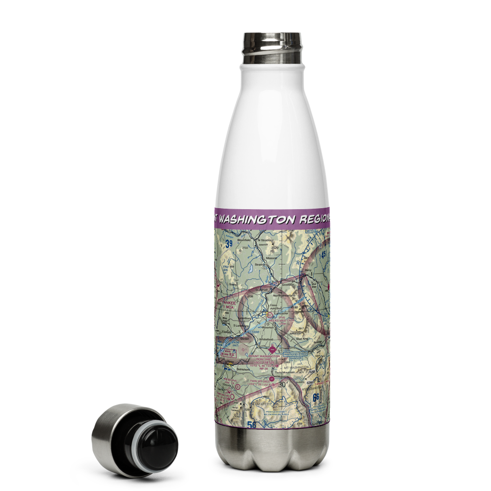 Mount Washington Regional Airport (HIE) VFR Sectional Water Bottle 