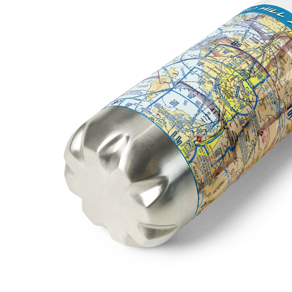 Hill Air Force Base (HIF) VFR Sectional Water Bottle 