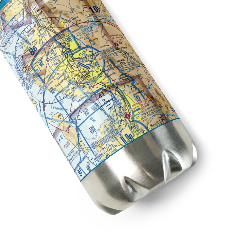 Hill Air Force Base (HIF) VFR Sectional Water Bottle 