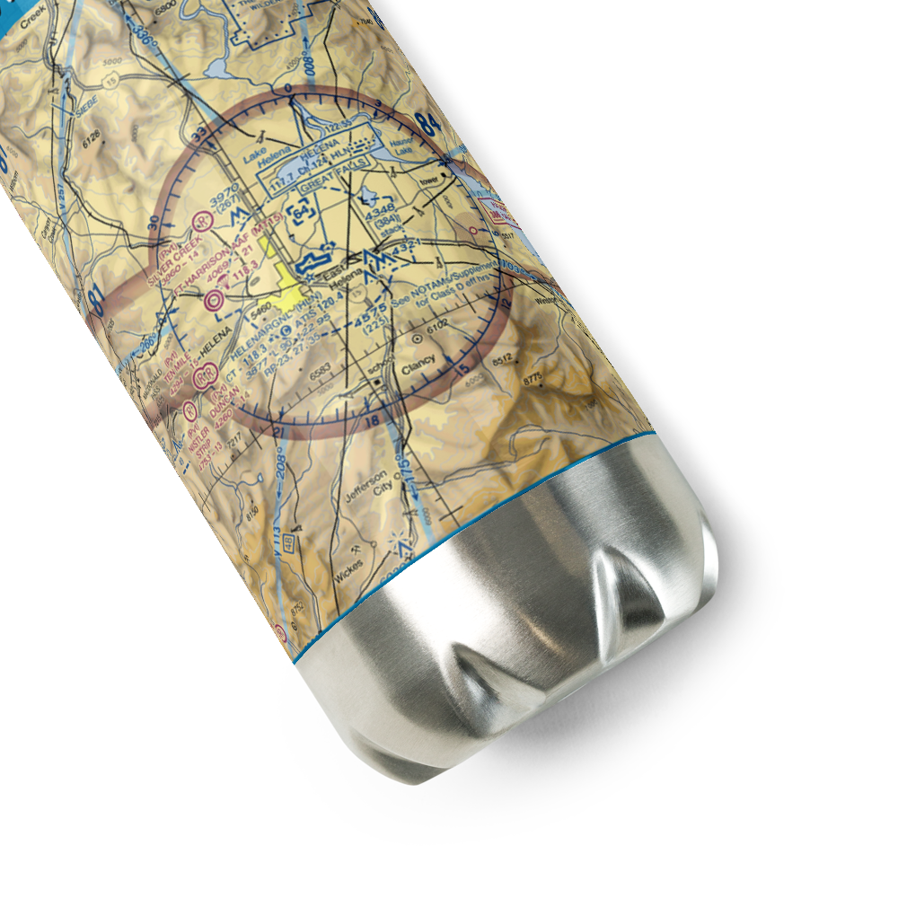 Helena Regional Airport (HLN) VFR Sectional Water Bottle 