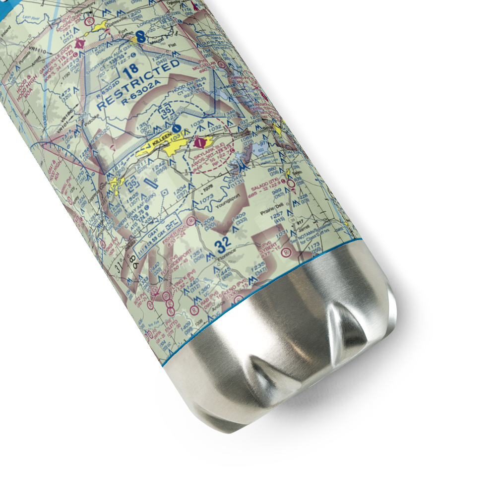 Hood Army Air Field (HLR) VFR Sectional Water Bottle 