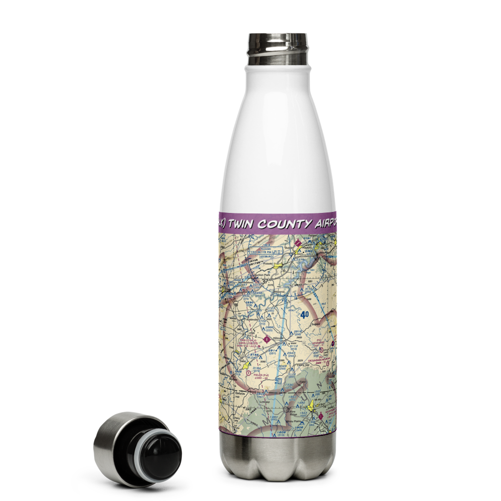 Twin County Airport (HLX) VFR Sectional Water Bottle 