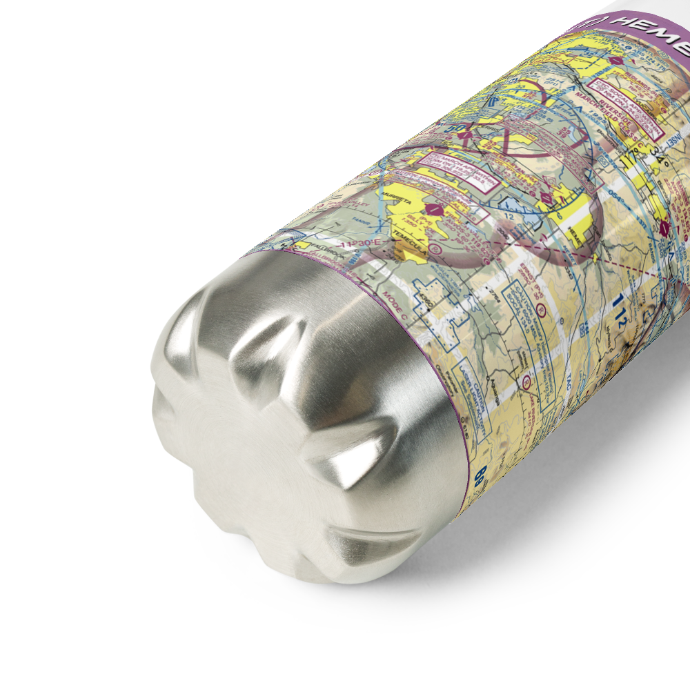 Hemet Ryan Airport (HMT) VFR Sectional Water Bottle 