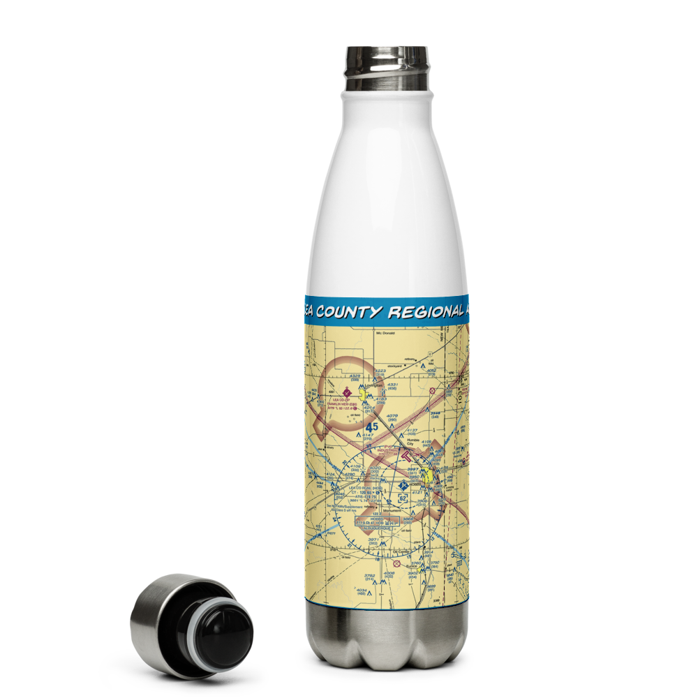 Lea County Regional Airport (HOB) VFR Sectional Water Bottle 