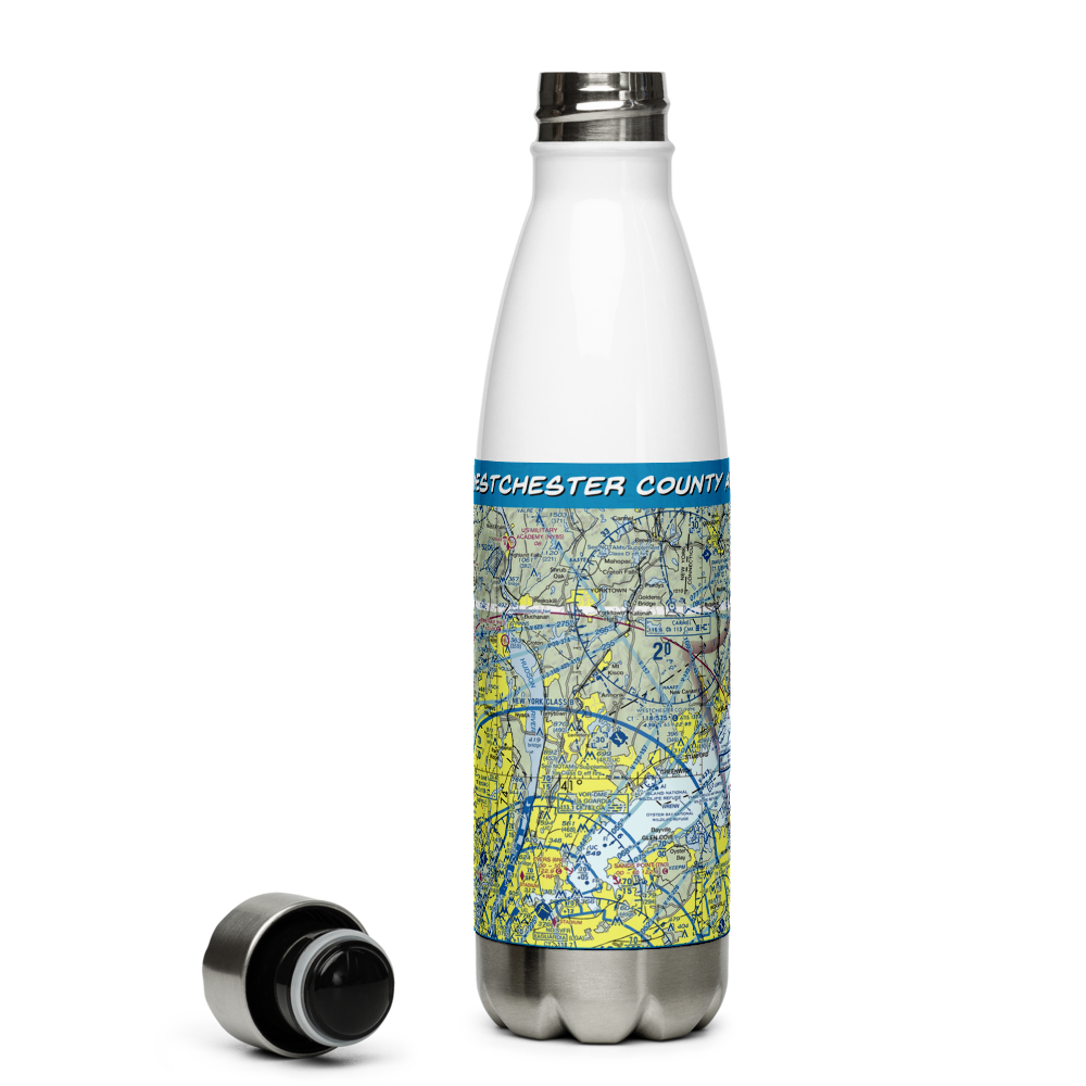 Westchester County Airport (HPN) VFR Sectional Water Bottle 