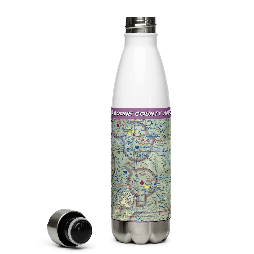 Boone County Airport (HRO) VFR Sectional Water Bottle 