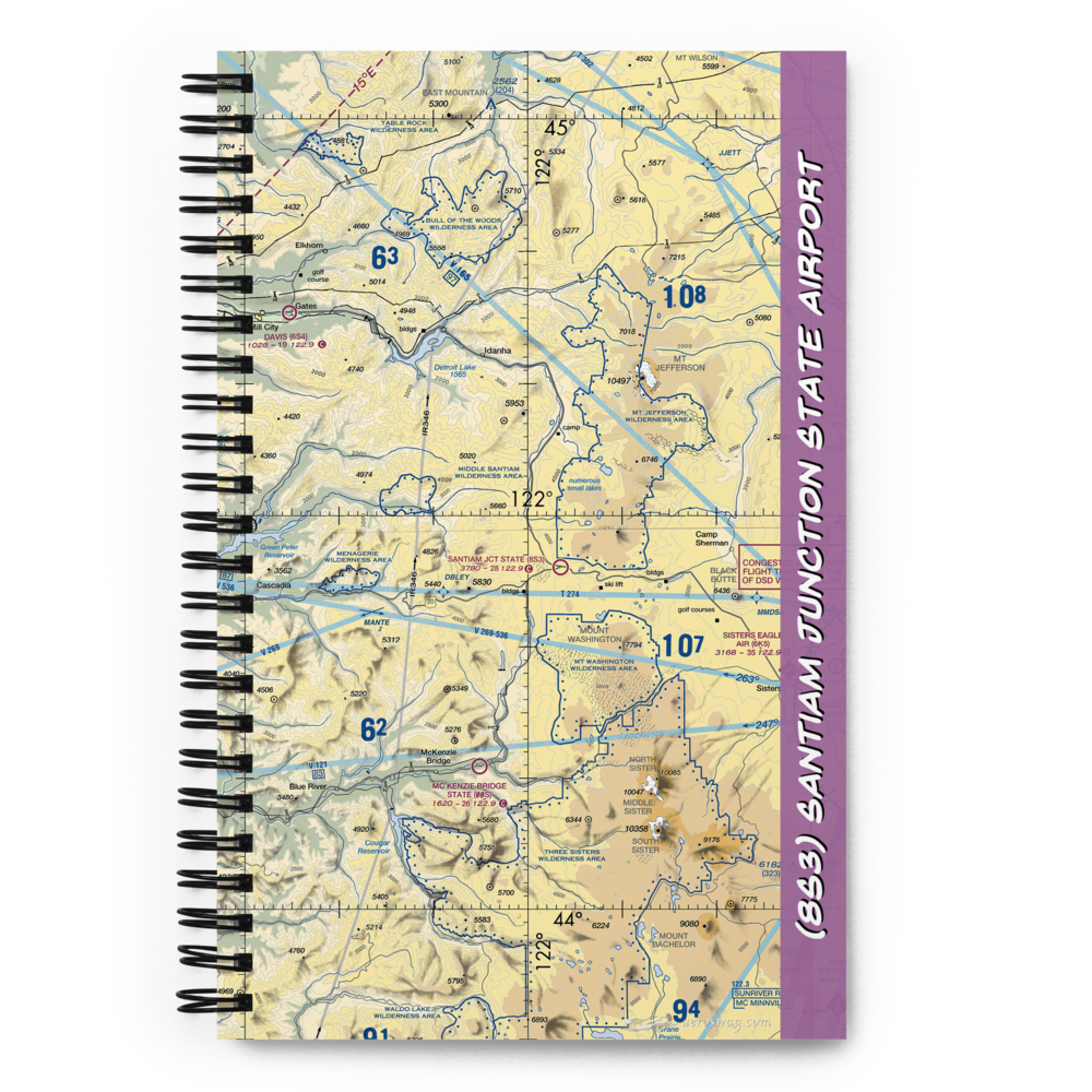 Santiam Junction State Airport (8S3) VFR Sectional Notebook 