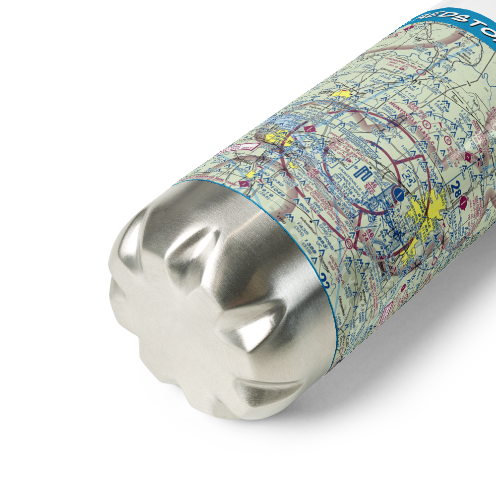 Redstone Army Air Field (HUA) VFR Sectional Water Bottle 