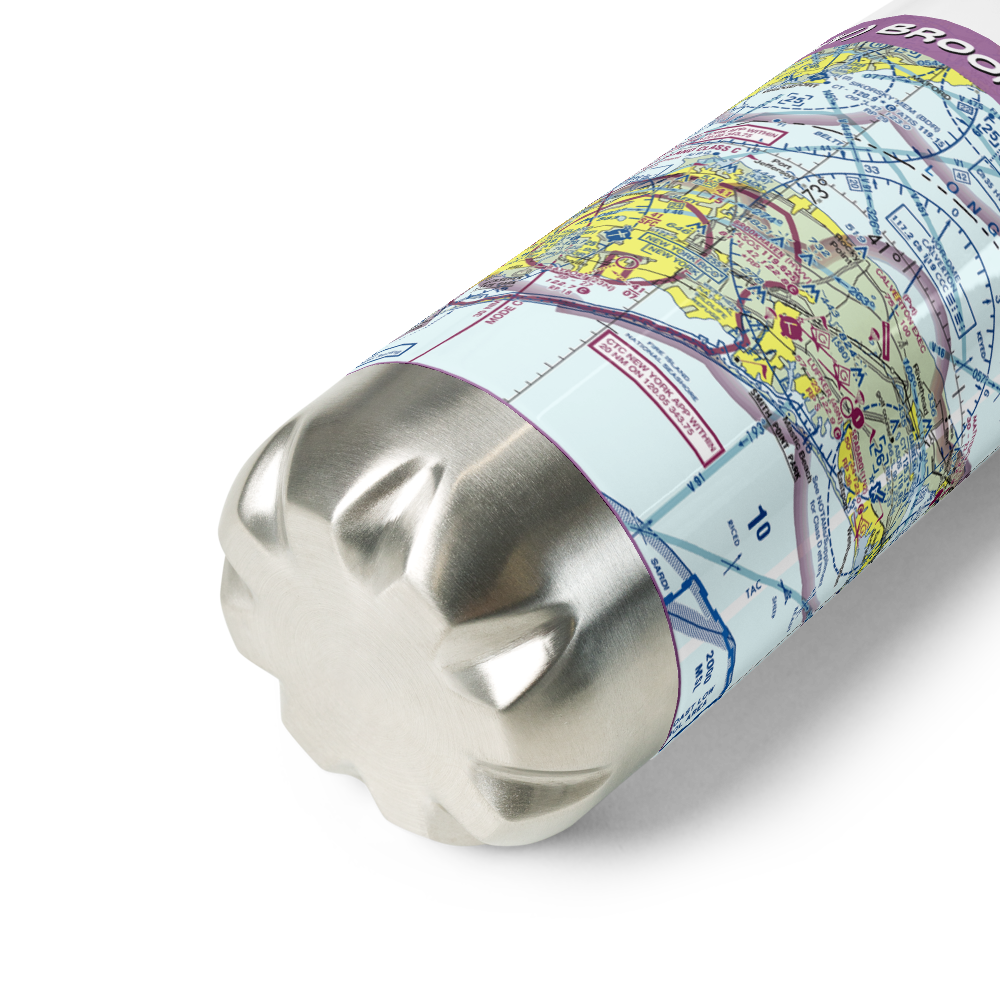 Brookhaven Airport (HWV) VFR Sectional Water Bottle 