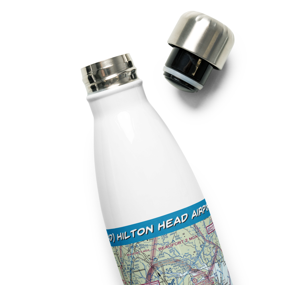 Hilton Head Airport (HXD) VFR Sectional Water Bottle 
